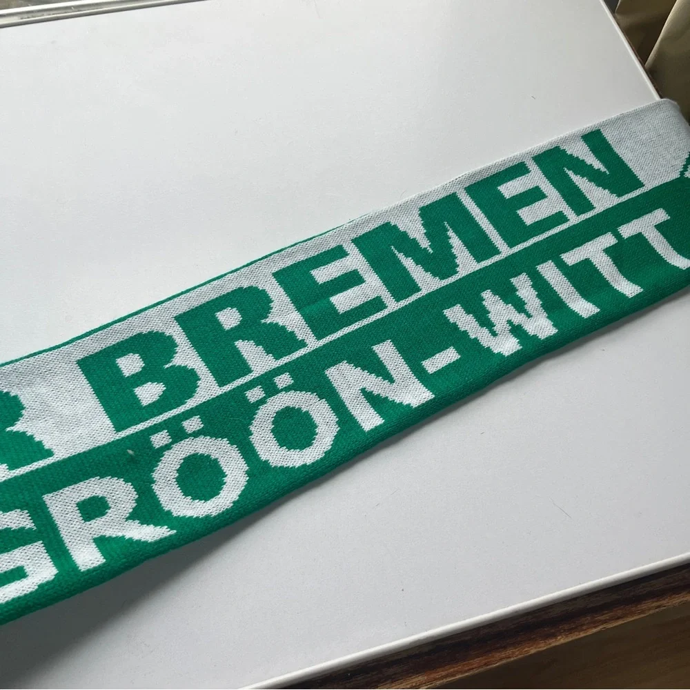 Soccer Futbol Green and White Werder Bremen Scarf